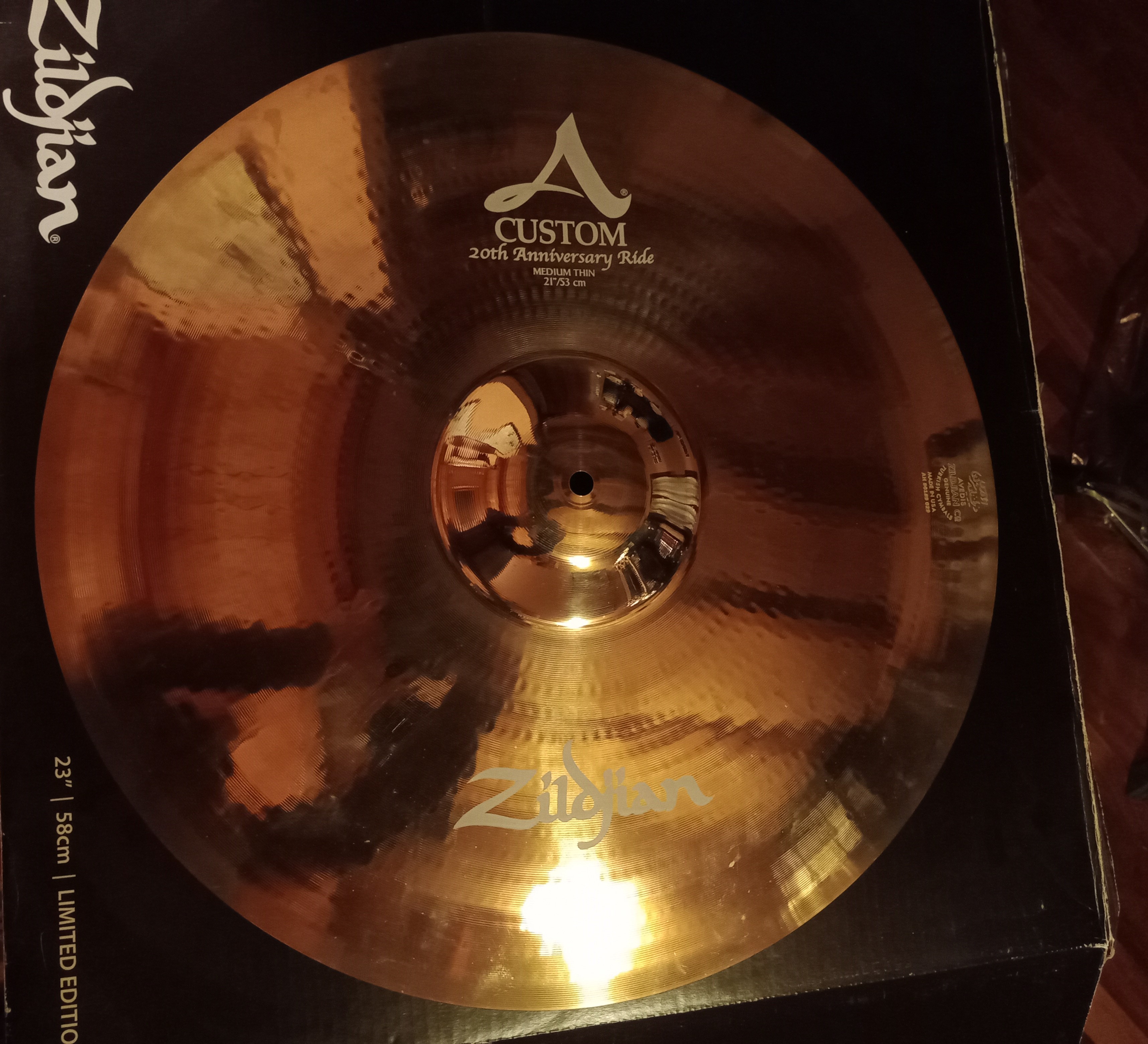 Zildjian Ride A Custom 20 th scritta bianca